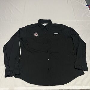 South Carolina Gamecocks Columbia PFG Long Sleeve Shirt Women's Large Black Snap